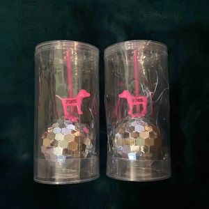 Bundle of two PINK disco cups